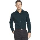 Men's Van Heusen Classic-fit Striped Sateen Button-down Shirt, Size: Small, Turquoise/blue (turq/aqua)