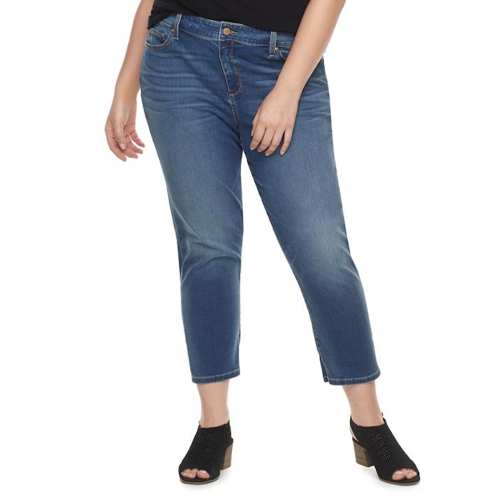 Plus Size Sonoma Goods For Life&trade; Denim Capris, Women's, Size: 24 W, Med Blue