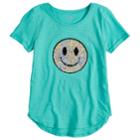 Girls 7-16 & Plus Size So&reg; Flip Sequin Rolled Cuff Tee, Size: 14 1/2, Brt Pink