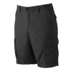 Men's Apt. 9&reg; Modern-fit Solid Poplin Cargo Shorts, Size: 34, Black