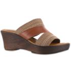 Tuscany By Easy Street Positano Women's Wedge Sandals, Size: 5.5 Med, Med Brown