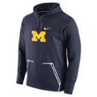 Men's Nike Michigan Wolverines Vapor Speed Fleece Hoodie, Size: Medium, Blue (navy)
