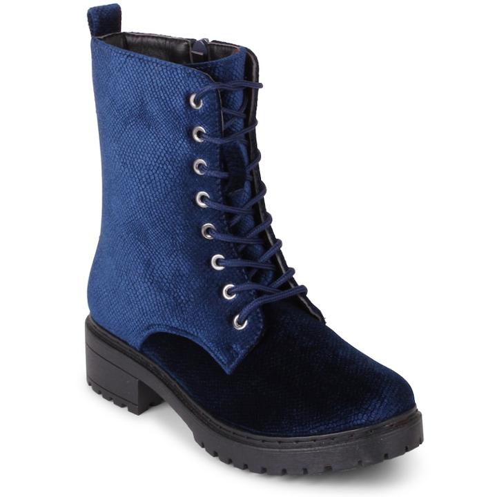 Wanted Patrol Women's Combat Boots, Size: 8, Blue