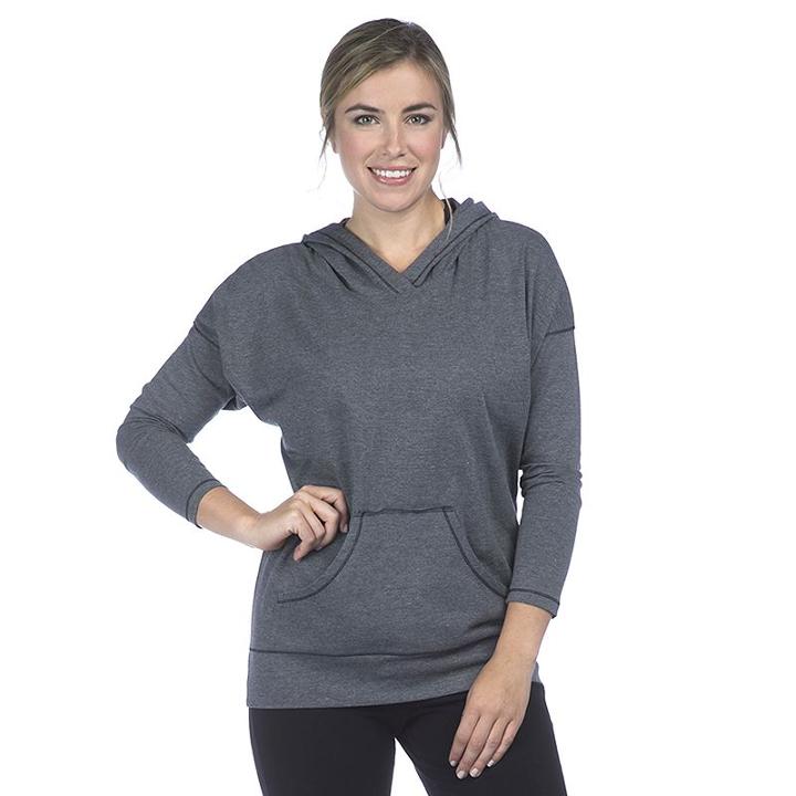Women's Pl Movement By Pink Lotus Globetrotter Lounge Hoodie, Size: Xl, Black