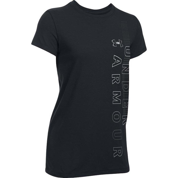 Women's Under Armour Logo Graphic Running Tee, Size: Small, Black