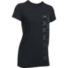 Women's Under Armour Logo Graphic Running Tee, Size: Small, Black