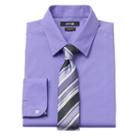 Men's Apt. 9&reg; Slim-fit Dress Shirt & Tie Set, Size: M-34/35, Brt Purple