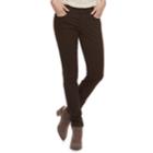 Women's Sonoma Goods For Life&trade; Supersoft Sateen Skinny Pants, Size: 10 Avg/reg, Dark Brown