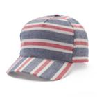 Women's Mudd&reg; Striped Baseball Hat, Blue (navy)