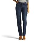 Women's Lee Classic Fit Slimming Straight-leg Jeans, Size: 18 Avg/reg, Blue