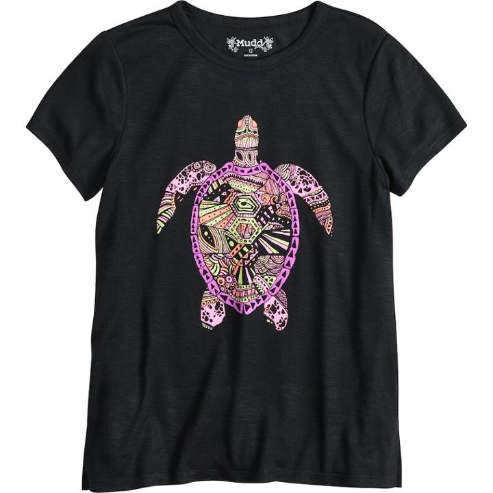 Girls 7-16 & Plus Size Mudd&reg; Graphic Tee, Size: 14, Black