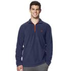 Men's Chaps Classic-fit Microfleece Quarter-zip Pullover, Size: Small, Blue (navy)