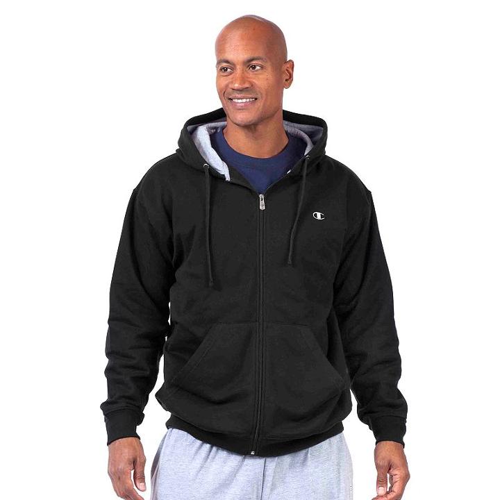 Big & Tall Champion Full-zip Fleece Hoodie, Men's, Size: 5xb, Black