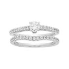14k White Gold 7/8 Carat T.w. Igl Certified Diamond Engagement Ring Set, Women's