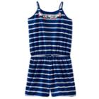 Girls 7-16 & Plus Size So&reg; Embellished Neck Pattern Romper, Girl's, Size: M/10, Dark Blue