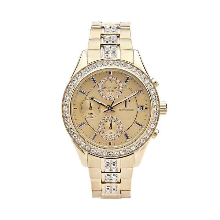 Jennifer Lopez Women's Crystal Stainless Steel Watch, Size: Medium, Gold