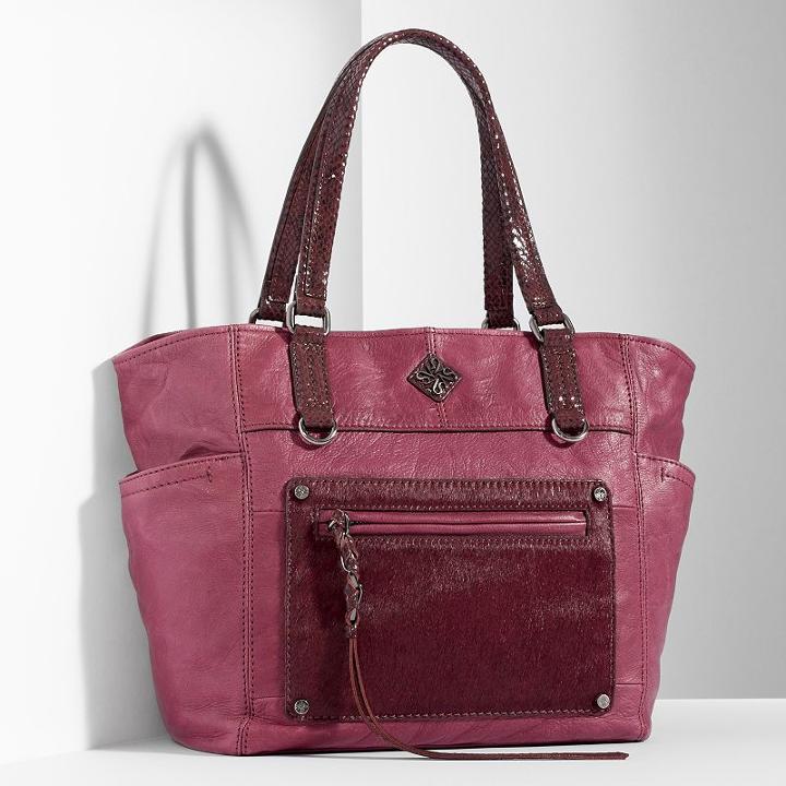 Simply Vera Vera Wang Dubai Leather Tote, Women's, Red