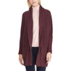 Women's Chaps Cotton-blend Shawl Cardigan, Size: Large, Red