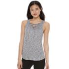 Juniors' So&reg; High Low Lace-up Tank, Girl's, Size: Large, Dark Grey