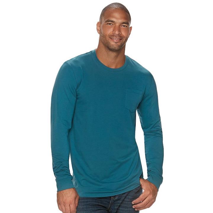 Big & Tall Sonoma Goods For Life&trade; Flexwear Slim-fit Stretch Crewneck Tee, Men's, Size: Xl Tall, Dark Blue