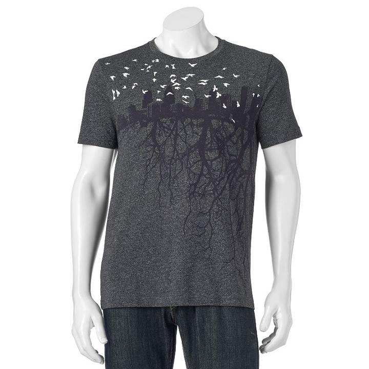 Men's Apt. 9&reg; City Roots Tee, Size: Medium, Black