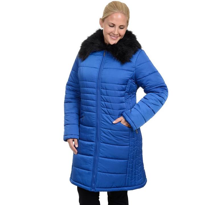 Excelled, Plus Size Quilted Puffer Jacket, Women's, Size: 1xl, Blue