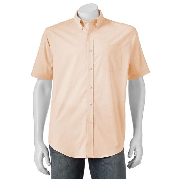Big & Tall Croft & Barrow&reg; True Comfort Classic-fit Stretch Button-down Shirt, Men's, Size: Xl Tall, Yellow