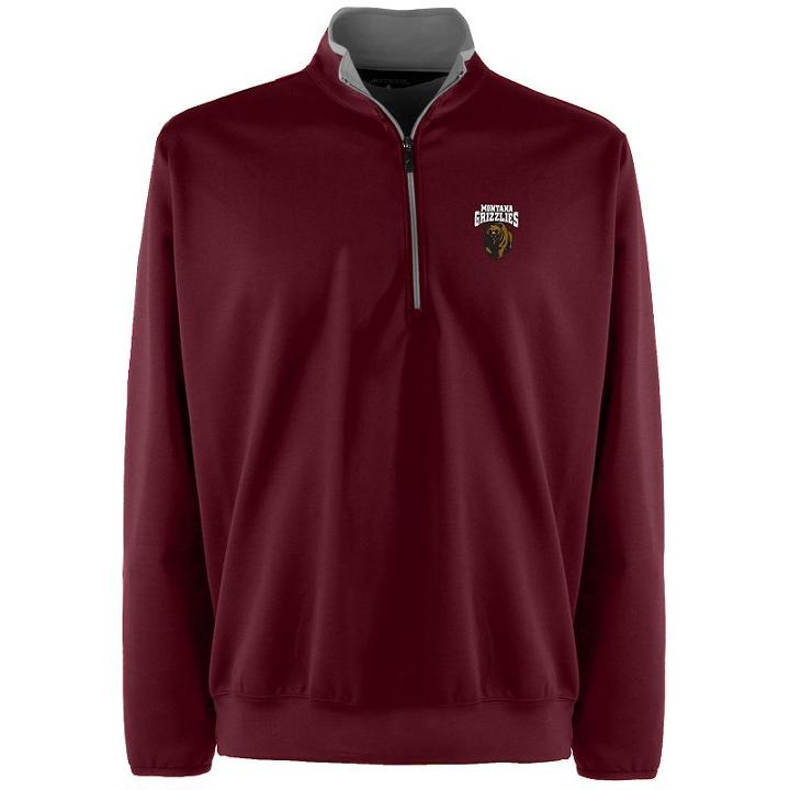 Men's Montana Grizzlies 1/4-zip Leader Pullover, Size: Xl, Red