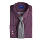 Men's Apt. 9&reg; Slim-fit Dress Shirt & Tie Set, Size: L-34/35, Dark Red