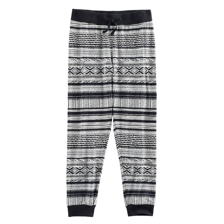 Girls 7-16 & Plus Size Mudd&reg; Ribbed Waist Patterned Jogger Pants, Size: 7-8, Black