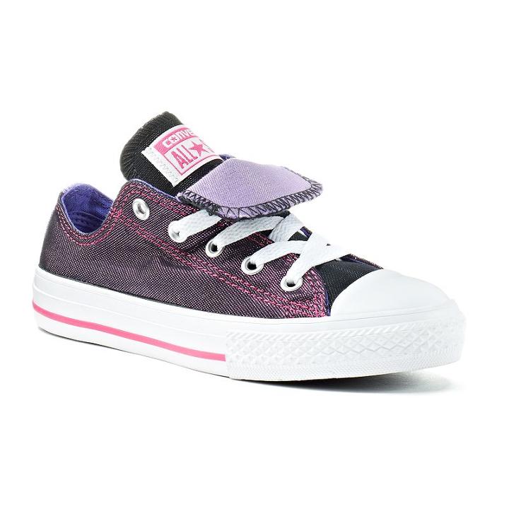 Kids' Converse Chuck Taylor All Star Shimmering Double-tongue Shoes, Kids Unisex, Size: 2, Med Pink
