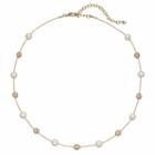 Napier Simulated Pearl & Fireball Station Necklace, Women's, White