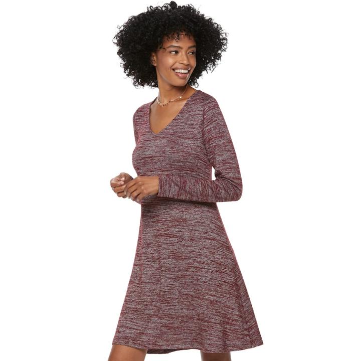 Women's Sonoma Goods For Life&trade; Swing Dress, Size: Xxl, Dark Red
