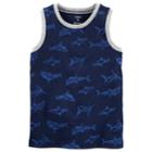 Boys 4-8 Carter's Graphic Ringer Tank Top, Size: 8, Blue