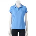 Women's Fila Sport&reg; Striped Trim Polo, Size: Xs, Blue (navy)