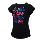 Girls 7-16 Adidas Short Sleeve Heart & Hustle Tee, Size: Large, Black
