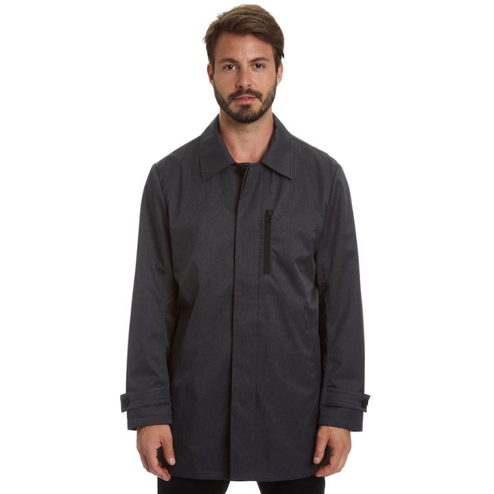 Men's Haggar Three-quarter Length City Coat, Size: Xxl, Grey
