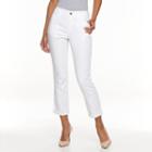 Women's Caribbean Joe Cuffed Capris, Size: 14, White