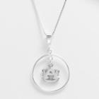 Dayna U Auburn Tigers Sterling Silver Logo Pendant, Women's, Size: 16, Grey