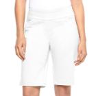 Women's Dana Buchman Pull-on Bermuda Shorts, Size: Xl, White