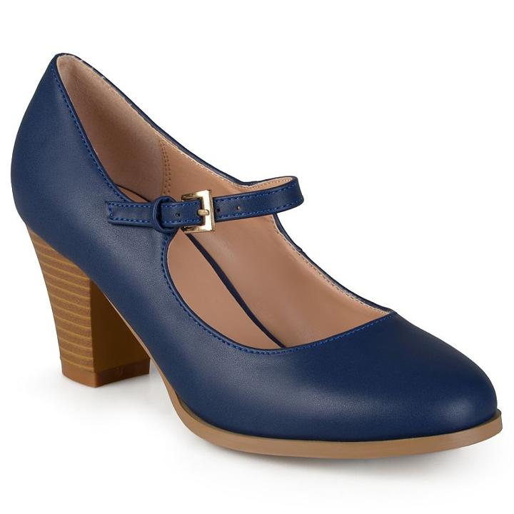 Journee Collection Jamie Women's Mary Jane Heels, Girl's, Size: 10, Blue (navy)