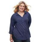 Plus Size Sonoma Goods For Life&trade; Utility Tunic, Women's, Size: 2xl, Dark Blue