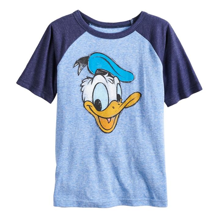 Disney's Donald Duck Boys 4-10 Raglan Graphic Tee By Jumping Beans&reg;, Size: 7, Med Blue