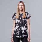 Women's Simply Vera Vera Wang Chiffon High-low Top, Size: Xs, Oxford