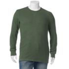 Big & Tall Sonoma Goods For Life&trade; Classic-fit Thermal Crewneck Tee, Men's, Size: Xl Tall, Dark Green