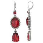 Simply Vera Vera Wang Red Simulated Crystal Drop Earrings, Women's