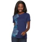 Women's Sonoma Goods For Life&trade; Crewneck Graphic Tee, Size: Large, Dark Blue