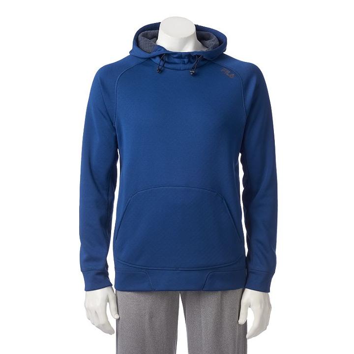 Men's Fila Sport&reg; Alpha Fleece Pullover Hoodie, Size: Small, Blue