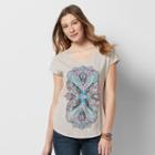 Women's Sonoma Goods For Life&trade; Graphic Dolman Tee, Size: Xs, Light Grey