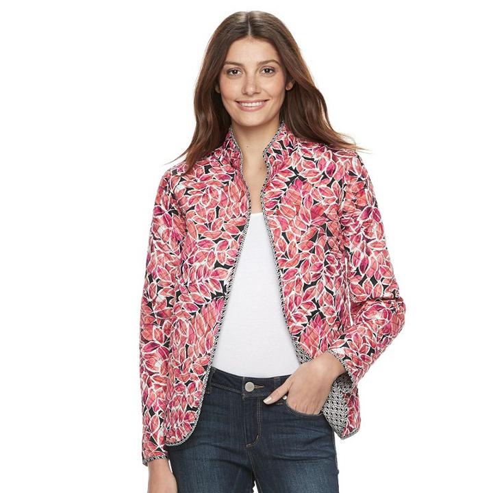 Plus Size Napa Valley Reversible Quilted Jacket, Women's, Size: 22 W, Med Red